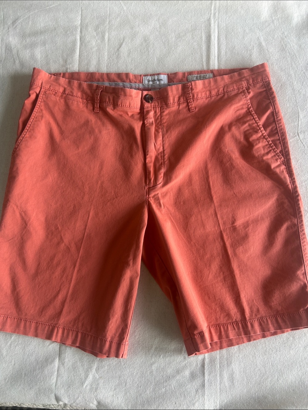 Men's Coral Flat-Front Chino Shorts
(M-3)
